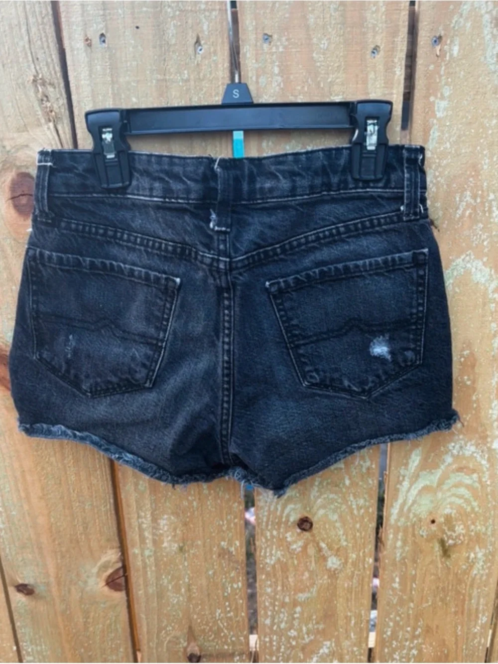 Arizona Jean Company Black Distressed High-Rise Denim Shorts